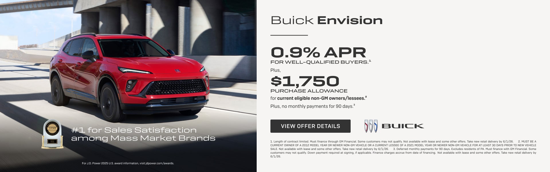 0.9% APR
FOR WELL-QUALIFIED BUYERS.1

Plus, $1,750 PURCHASE ALLOWANCE for current eligible non-GM...