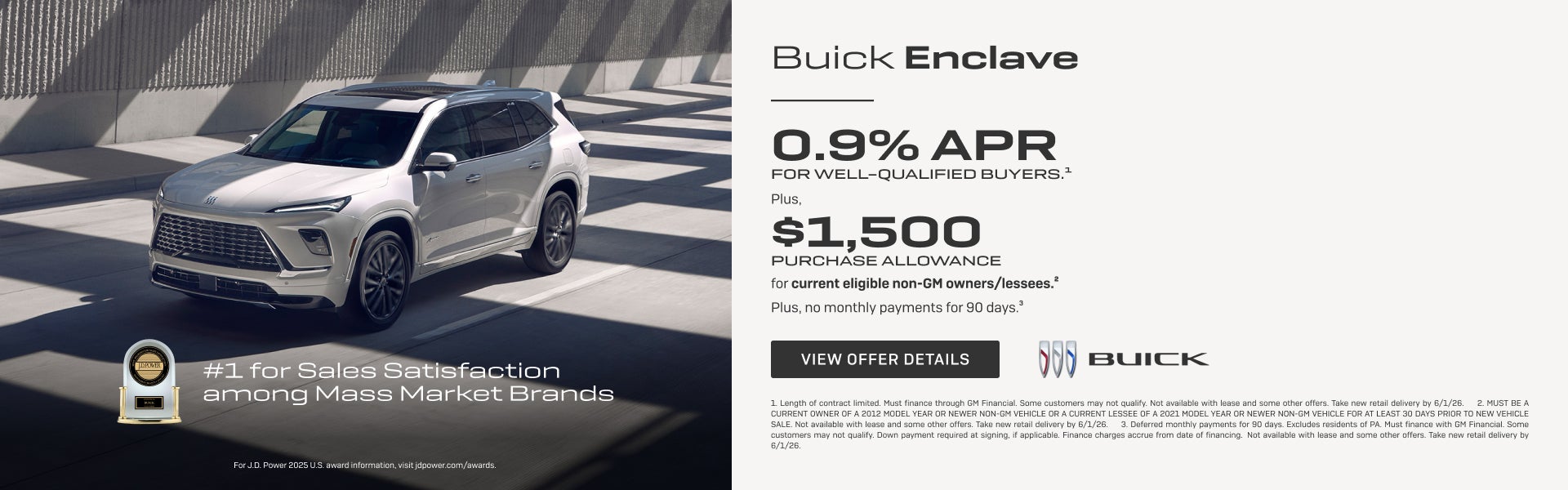 0.9% APR
FOR WELL-QUALIFIED BUYERS.1

Plus, $1,500 PURCHASE ALLOWANCE for current eligible non-GM...